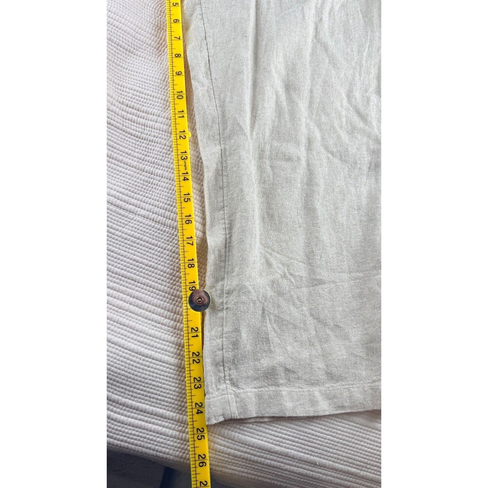 Old Navy Fit & Flare Linen Blend Sweetheart Neck Sleeveless Jumpsuit S Natural - Picture 5 of 8